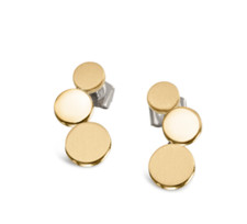 Boccia Ohrstecker Titan goldplattiert Ohrring matt glänzend 05040-02 Antiallergi