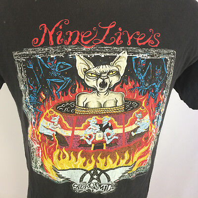 Vintage 1997 Giant Grunge Aerosmith Nine Lives Rock Band Vintage 1997 Giant Grunge Aerosmith Nine Lives Rock Band