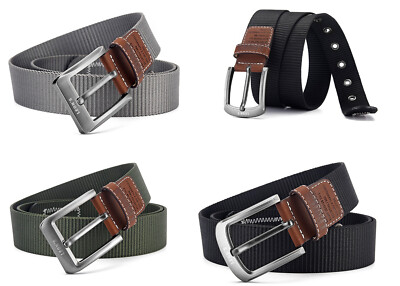 1 bis 3er Set Hochwertige Stoffgürtel Canvas Belt Herren Gürtel  Jeans 4cm breit