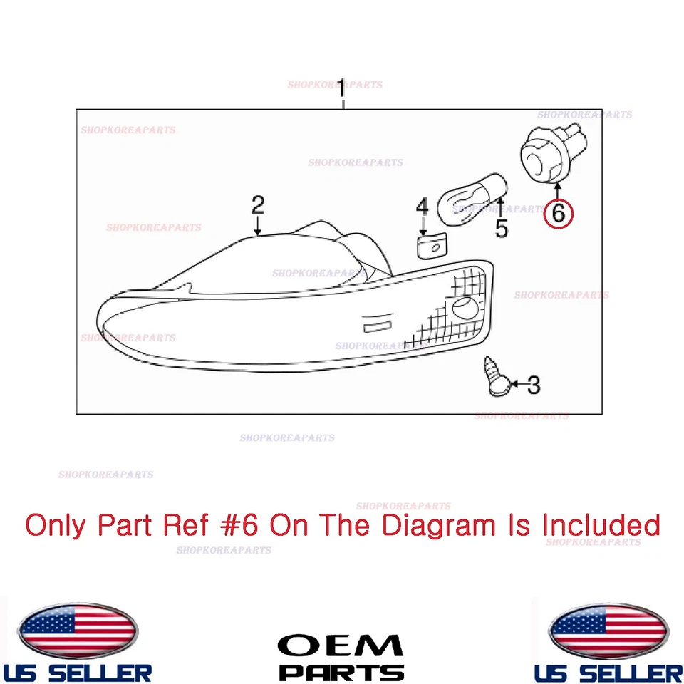 OEM GENUINO MITSUBISHI DELANTERO DERECHO O IZQUIERDO INTERMITENTE ENCHUFE GALANT ECLIPSE ESFUERZO Foto 2 de 2