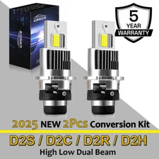 2X D2S D2R LED Headlight Bulb Replace HID Xenon Super White Conversion Kit 6000K