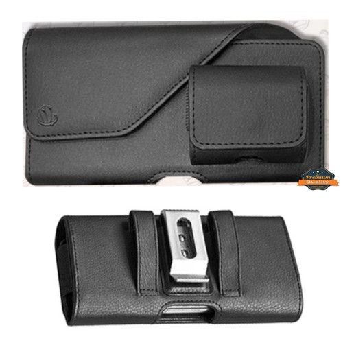 Horizontale Leder Universal Tasche 2in1 Dual Handy Holster mit Airpods Halter - Bild 3 von 5