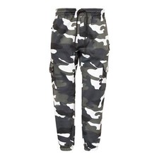 Men's Camoflage Cargo Joggers Regular Fit Mens Combat Trouser Army bottom (2200)