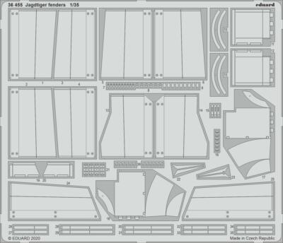 Eduard 1/35 Jagdtiger Fender Detail Kit für TAKOM EDK36455