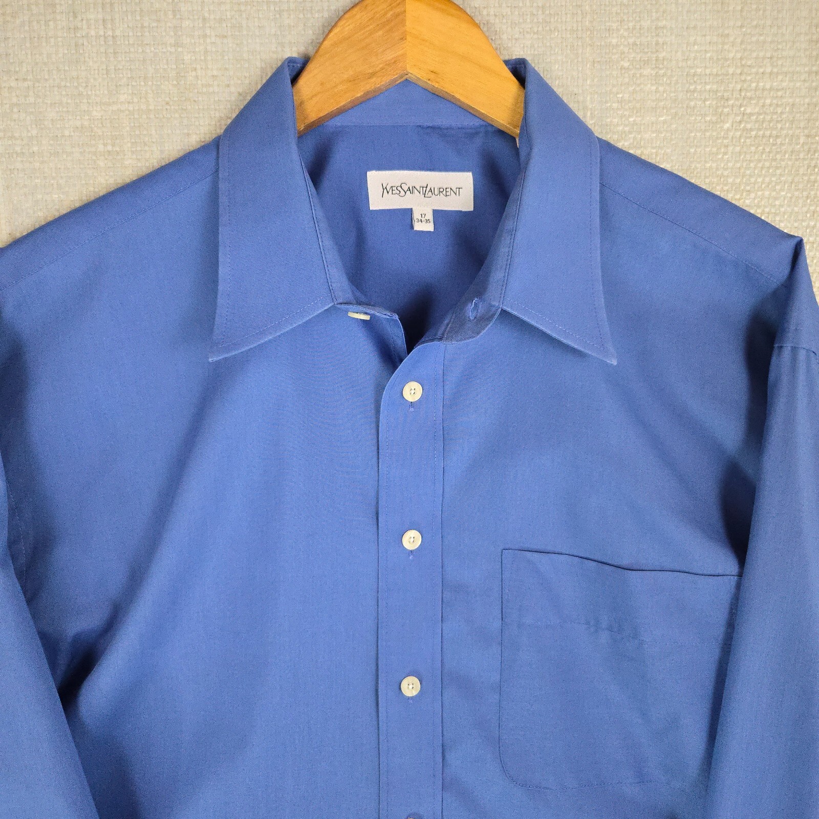 Camicia leggera vintage YVES SAINT LAURENT YSL uomo taglia 17 34 35 cotone poliestere XL