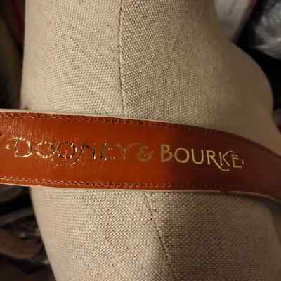 Dooney & Bourke Vintage Beige & Brown Leather Duck Logo Belt  L Dooney & Bourke Vintage Beige & Brown Leather Duck Logo Belt  main image 4