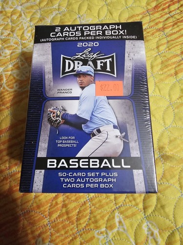 2020 Leaf Draft Baseball Blaster Box 50 Card Set & 2 Autos Per Box - Picture 4 of 6