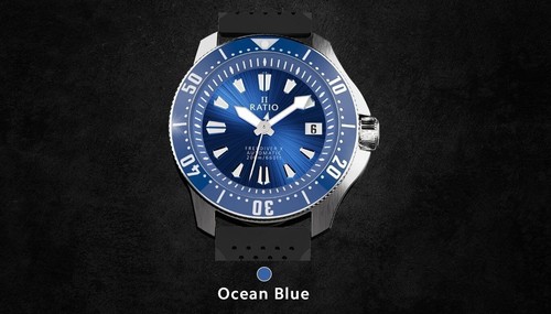 Ratio FreeDiver X Ocean Blue mit Keramikinlay Automatik RTX003 200M Herrenuhr - Bild 8 von 21