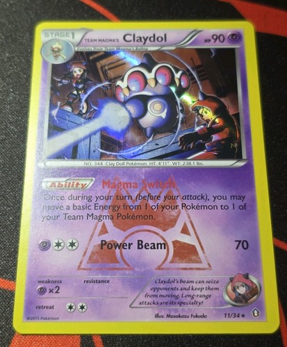 POKEMON TEAM MAGMA'S CLAYDOL 11 HOLO R DOUBLE CRISIS HP HOLO