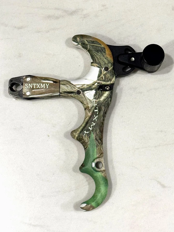 Archery Thumb Release for Compound Bow 360° Rotatable Trigger Adjustable Camo - Image 4 of 4