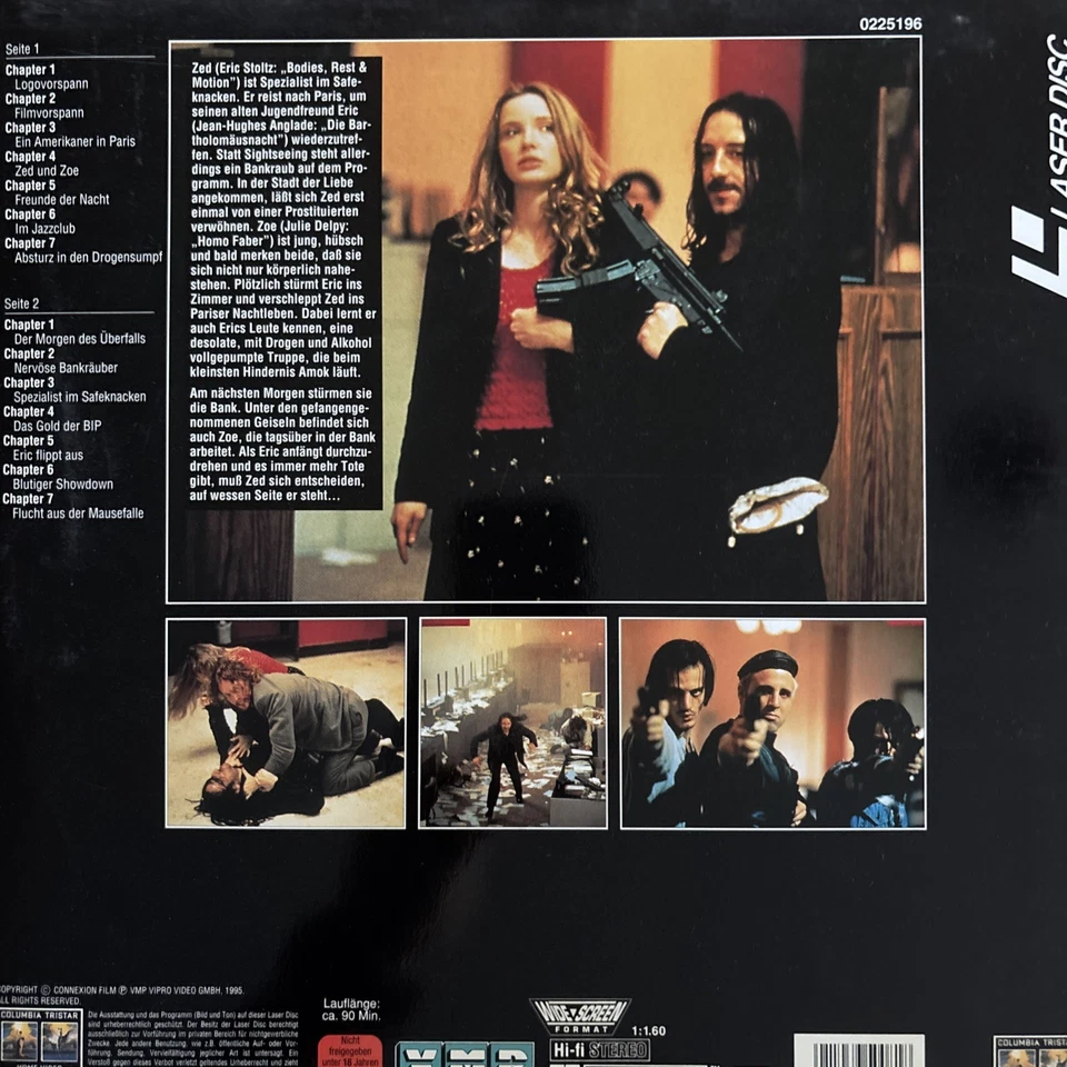 Laserdisc Killing Zoe von Tarantino / Eric Stolz / deutsch - Bild 2 von 3