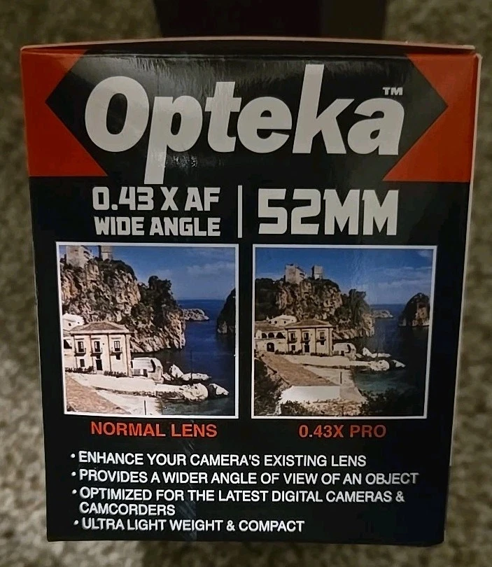 Opteka 0.43x 52mm AF Wide Angle Macro Lens for Canon Fuji Nikon - Image 4 of 4