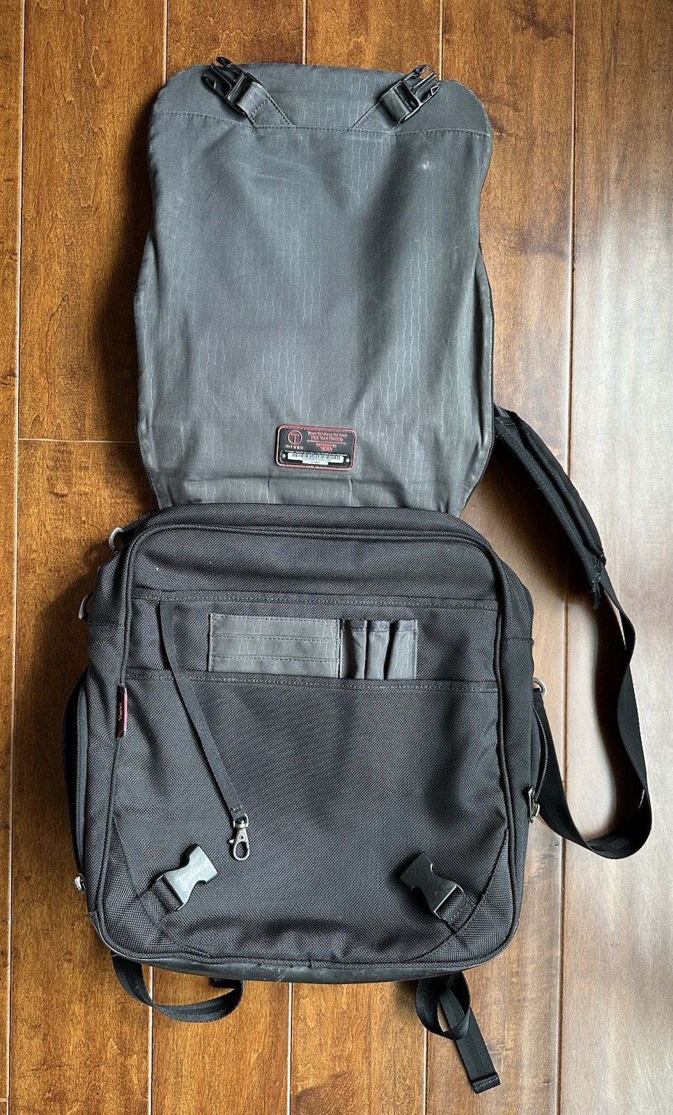 TUMI T-Tech Black Computer Shoulder Messenger Bag… - image 2
