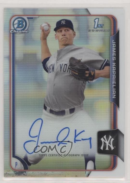 2015 Bowman Draft Chrome Pick Refractor James Kaprielian #BCA-JK Auto 00c9