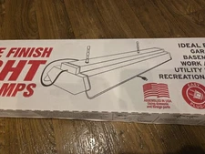 Vintage Lights of America White Finish 4' Shop Light 2 Tube Light Fixture 