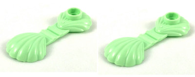 LEGO Belville Tiere 2 hellgrüne Muscheln Auster Clam, Type 1 30218 4119591 