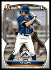 AJ EWING 2023 BOWMAN DRAFT RC NEW YORK METS #BD-152 1ST BOWMAN