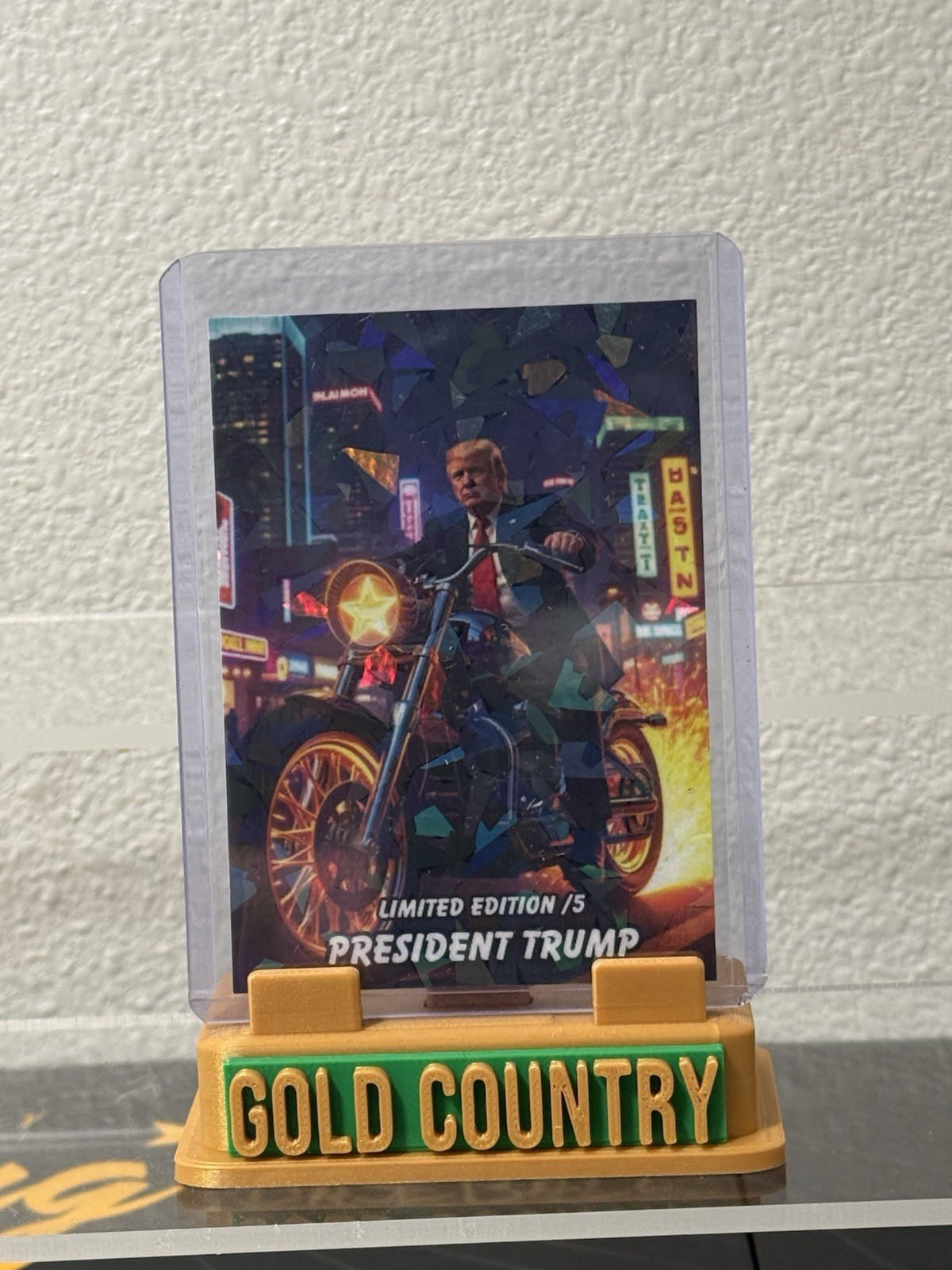 Donald Trump Limited Edition /5 Motorcycle Trading Card