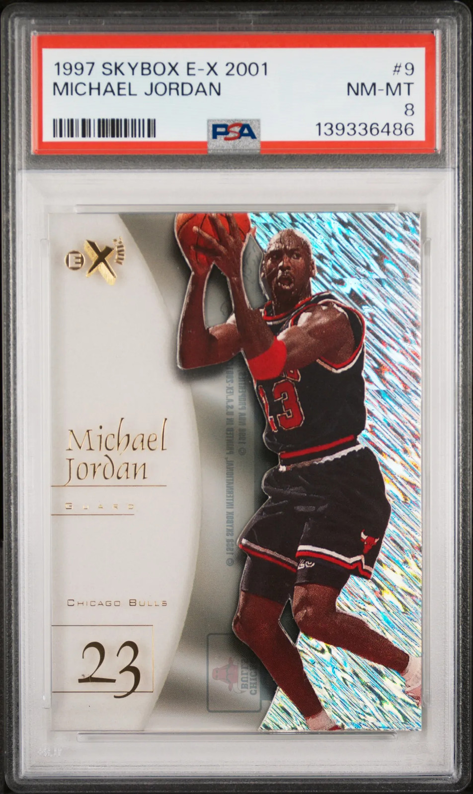 PSA 8 1997 Skybox E-X2001 Michael Jordan #9