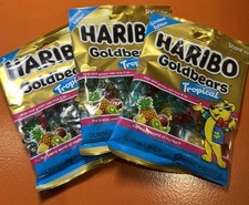 2025 Limited Edition Haribo TROPICAL Gold Bears (LOT OF 3 BAGS)