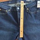 NEW GAP Authentic Straight Mid Rise 10” Dark Blue Wash Denim Jeans Women Sz 31” — photo 2