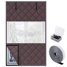 3 Layer 63 X 39 Inch Visible Winter Insulated Window Cover,Oxford Thermal Insula