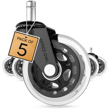 Rollerblade Office Chair Wheels, Set of 5 Replacement Casters for Desk and Ga...