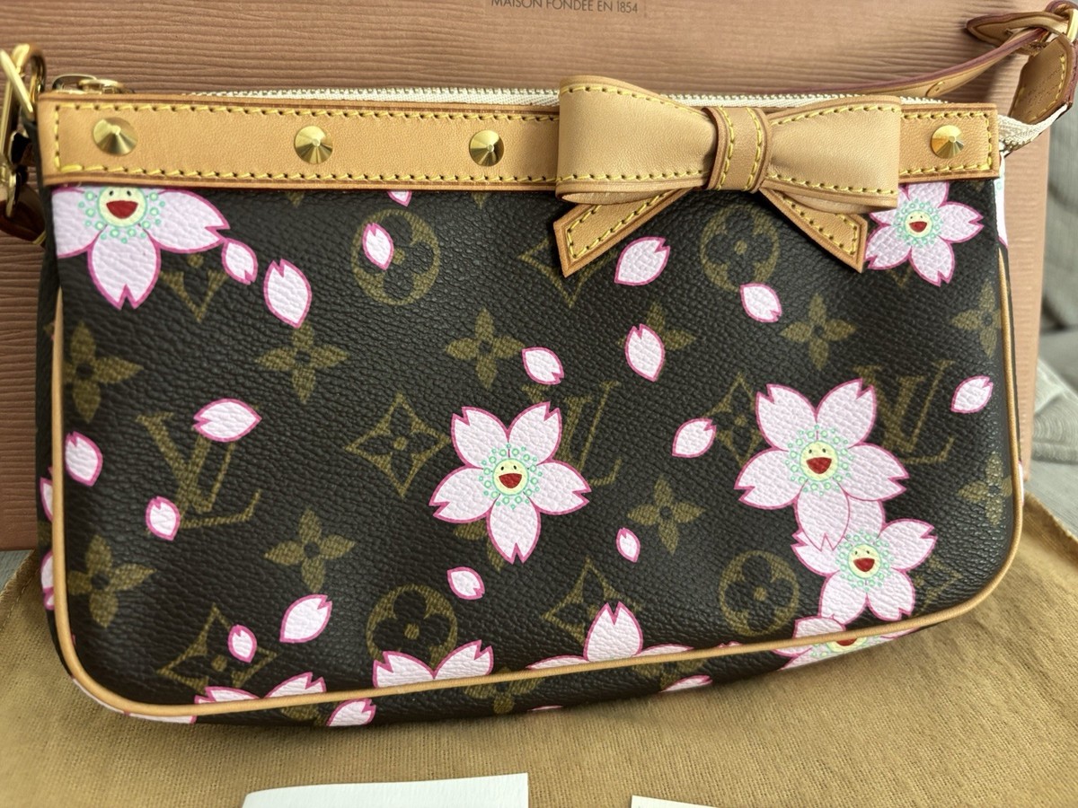 Louis Vuitton Pochette Accessoires Pouch Brown/Pink Canvas