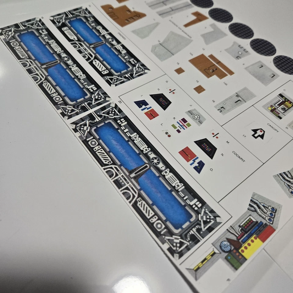 Vintage Star Wars Millennium Falcon Custom Replacement Toy Stickers Peel & Stick - Image 2 of 4