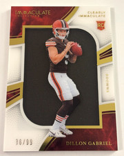 Dillon Gabriel 2025 Immaculate Clearly Jersey Patch RC Card /99