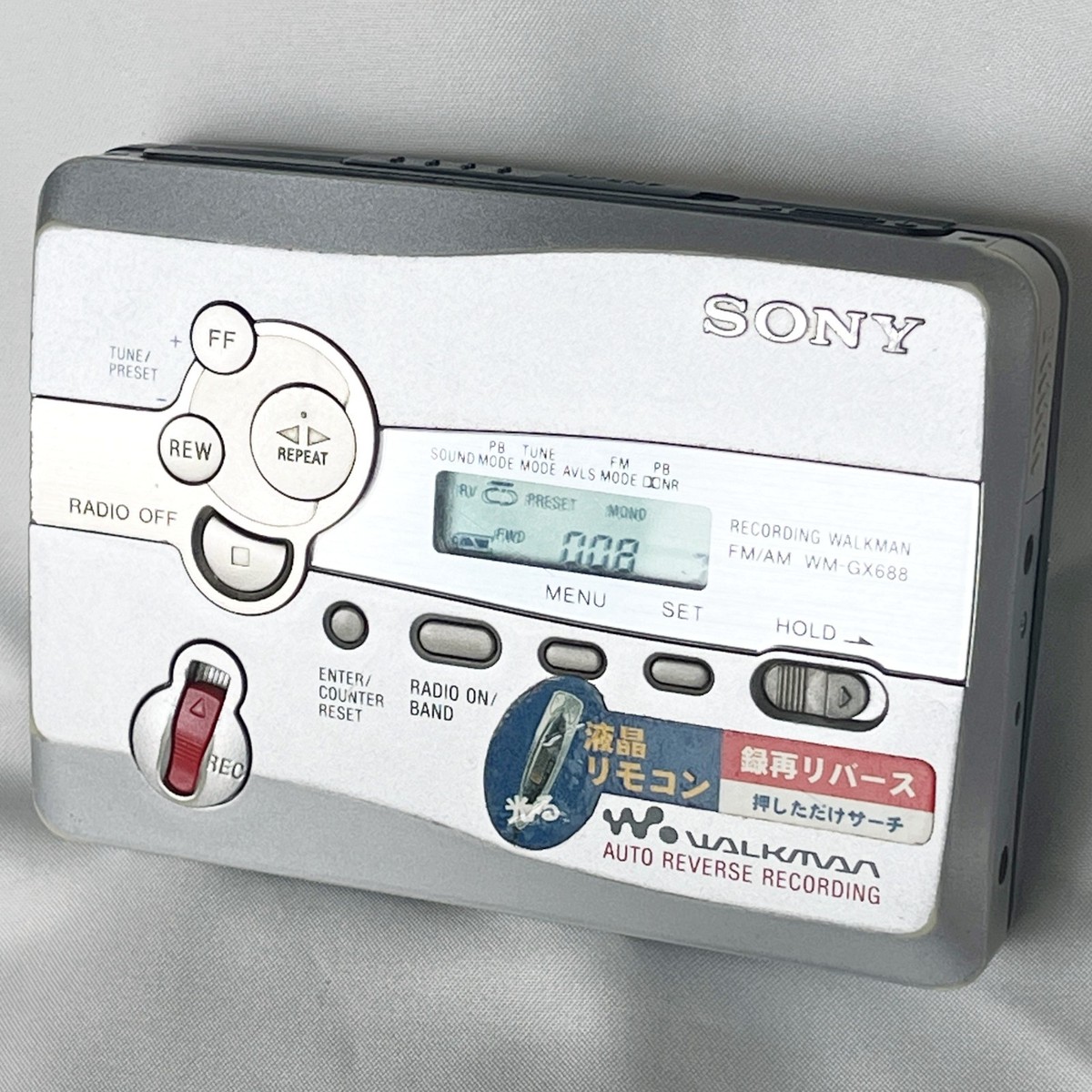 B0532 SONY　カセットレコーダーWALKMAN　WM-GX688 SONY WM-GX688 radio cassette-corder Made in Malaysia GROOVE