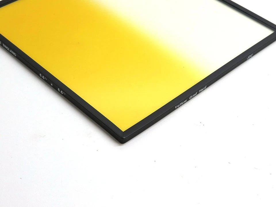 Lee England 6.6x6.6" yellow graduated hard edge HE grad resin lens filter - Image 3 of 3