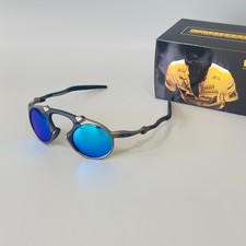 Oakley Madman X-Metal OO6019 Black/Grey Frame Ice Blue Lens Sunglasses