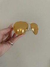 1980's 58-14 VINTAGE B L RAY BAN L9535 CHANGEABLES AMBERMATIC AVIATOR SUNGLASSES