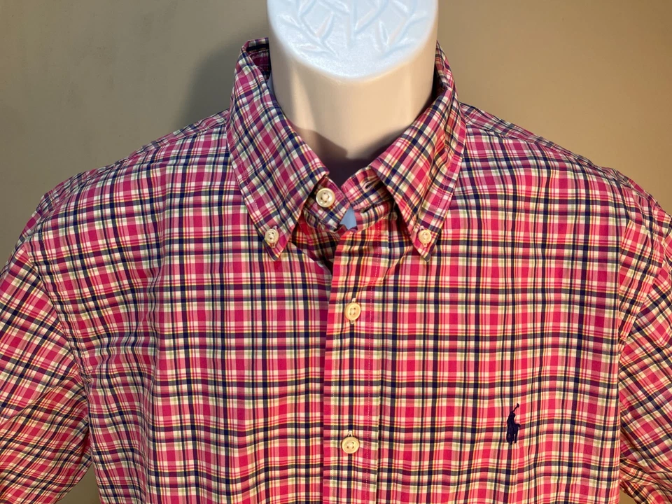 Ralph Lauren Men's lot of 4 short sleeve multicolored dress or casual shirts L - Image 3 of 4