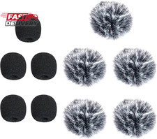 5 Packs Lavalier Microphone Wind Screen Furry Muffs Diameter 1Cm Fits Most Lapel