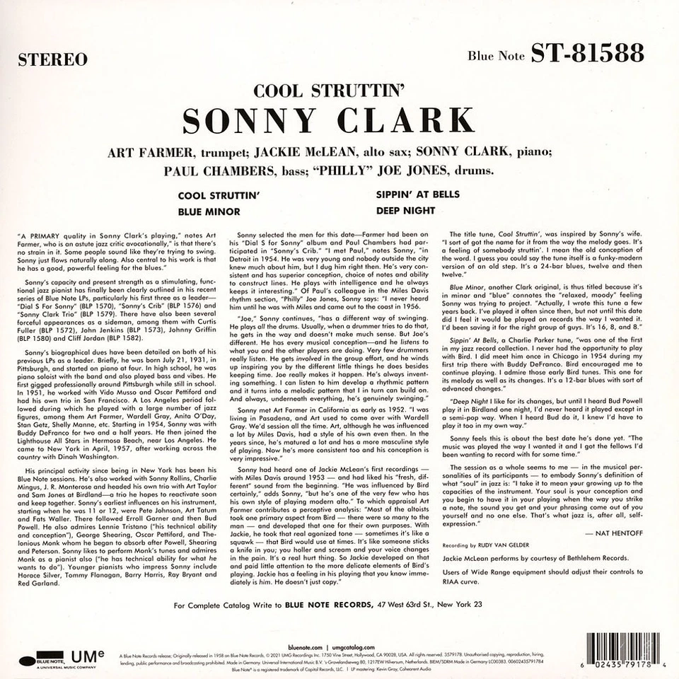 Sonny Clark - Cool Struttin' (Vinyl LP - 1958 - EU - Reissue) - Bild 2 von 2