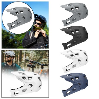 Mountainbike-Helm mit abnehmbarem Kinnpolster, Fahrradausrüstung,