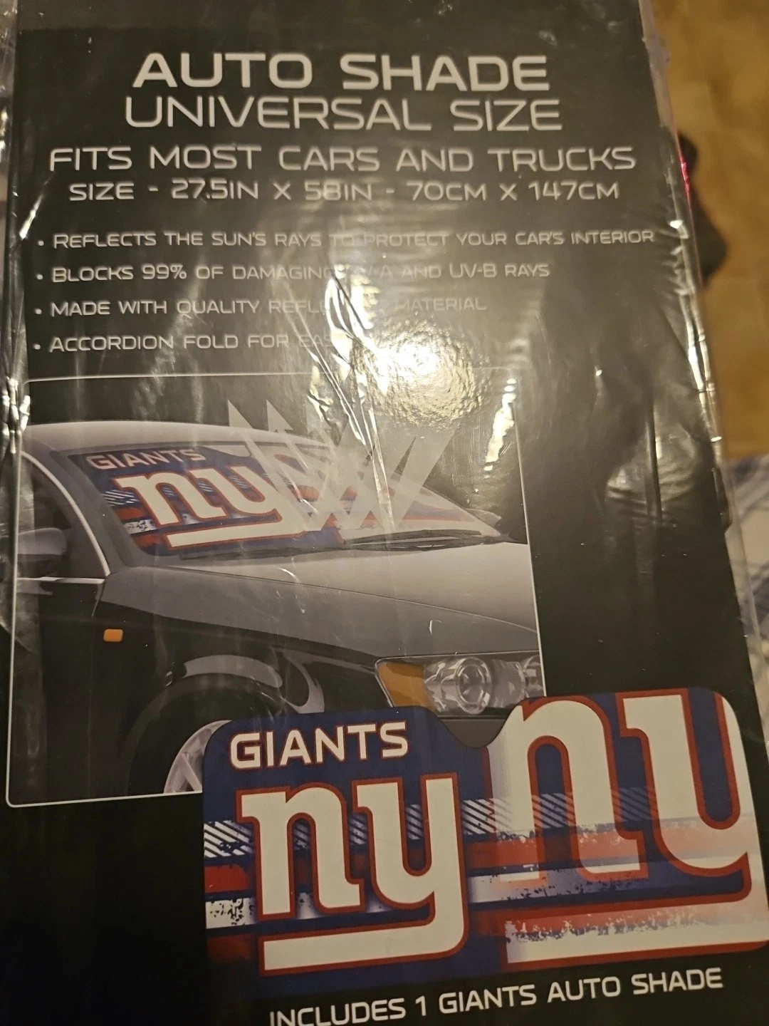 New York Giants Car Sun Shade