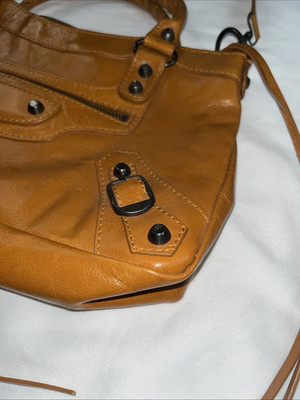 Besso Camel Brown Distressed Leather Motorcycle Moto City