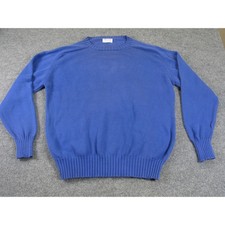 Vintage Brooks Brothers Mens Blue Crewneck Sweater Made in USA Size 44 2134