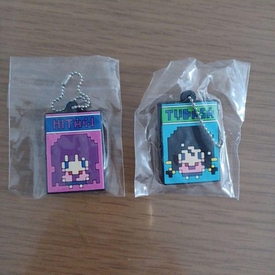Monogatari Series Pixel Art Keychain 2Piece Set, Used,