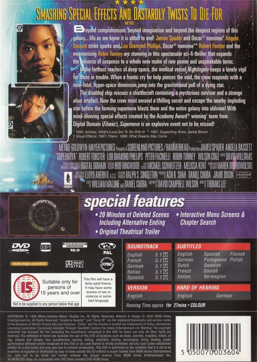 Supernova (DVD, 2000) (German\French\Spanish\Italian) for sale
