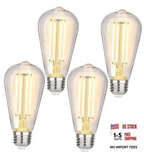 4 Pack Vintage LED Edison Bulbs, 6W Equivalent 60W, 4 Count Pack of 1 2700k
