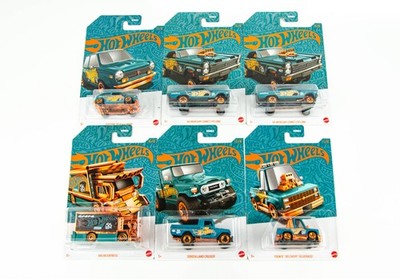 Hot Wheels 56th Anniversary Lot of 6 Toon'd 83 Silverado Land Cruiser 65 Comet