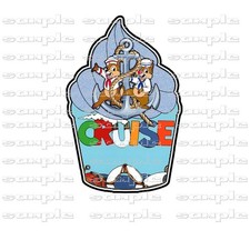 DISNEY Cruise Cupcake ree Premade Scrapbook Page Paper Piece die cut