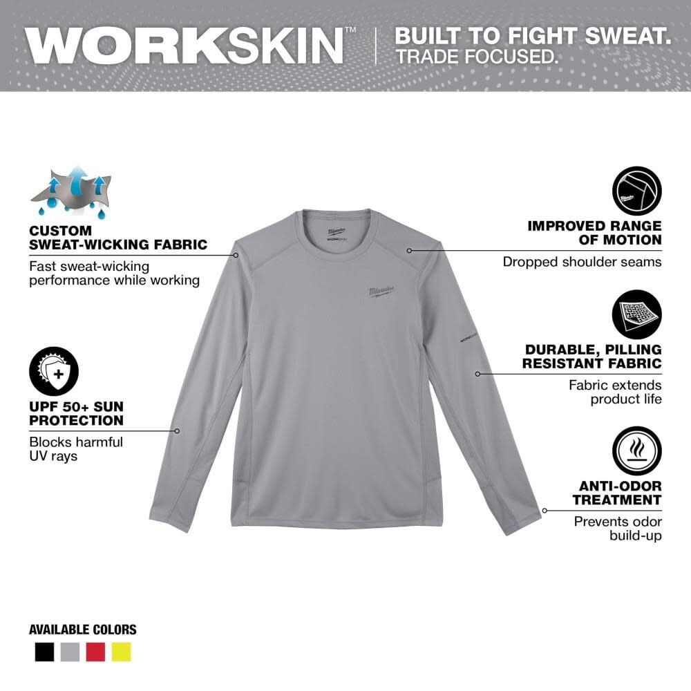 Milwaukee 415G-M WORKSKIN Long Sleeve Performance Shirt Milwaukee 415G-M WORKSKIN Long Sleeve Performance Shirt