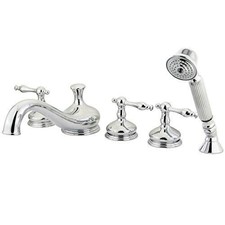 Kingston Brass KS33315NL Roman Tub Filler with Hand Shower, Polished Chrome
