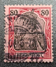 Stamp Germany Reich Reichspost Germania 80 Pfennig 1900 Mi. Nr. 62 [🇩🇪37930]