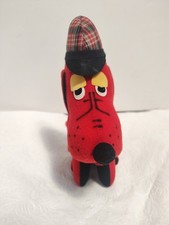 VINTAGE DREAM PETS DAKIN RED HOUND DOG SHERLOCK HOLMES DOLL TOY Ty56
